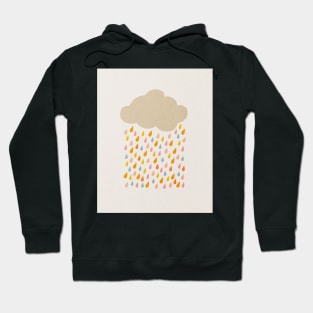 Cloud, Rain drops, Abstract, Mid century modern kids wall art, Nursery room Hoodie